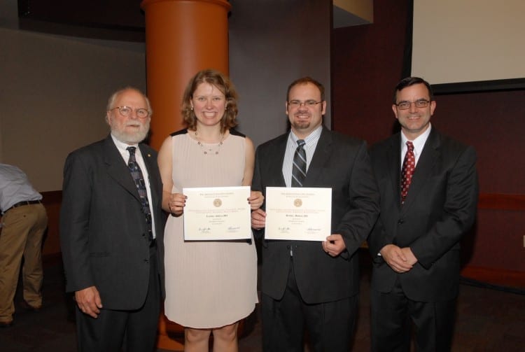 2014 Humanism and Excellent in Teaching Award recipients with Dr. Hoff and Dr. Polk